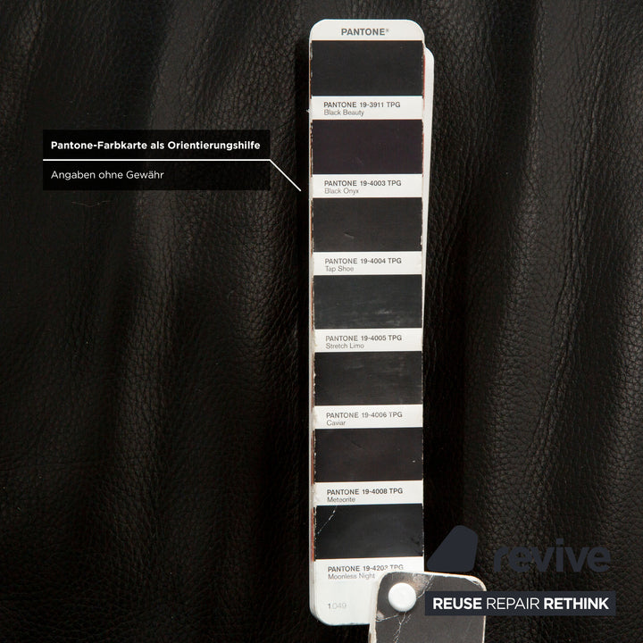 Rolf Benz 6800 Leder Dreisitzer Schwarz manuelle Funktion Sofa Couch