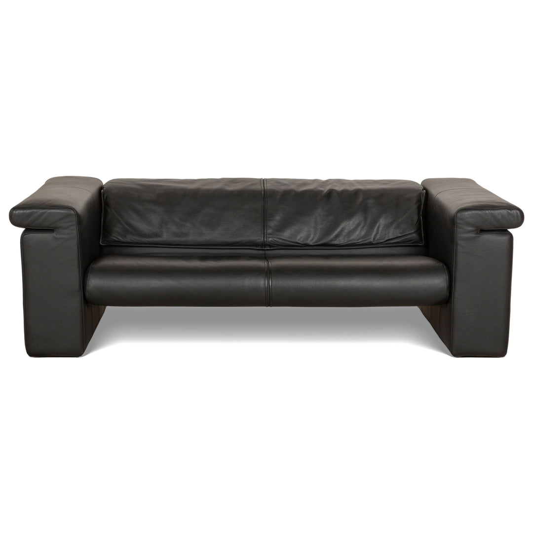 Rolf Benz 6800 Leder Dreisitzer Schwarz manuelle Funktion Sofa Couch