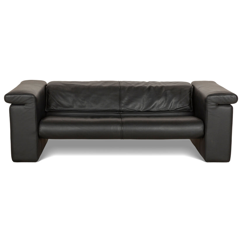Rolf Benz 6800 Leder Dreisitzer Schwarz manuelle Funktion Sofa Couch