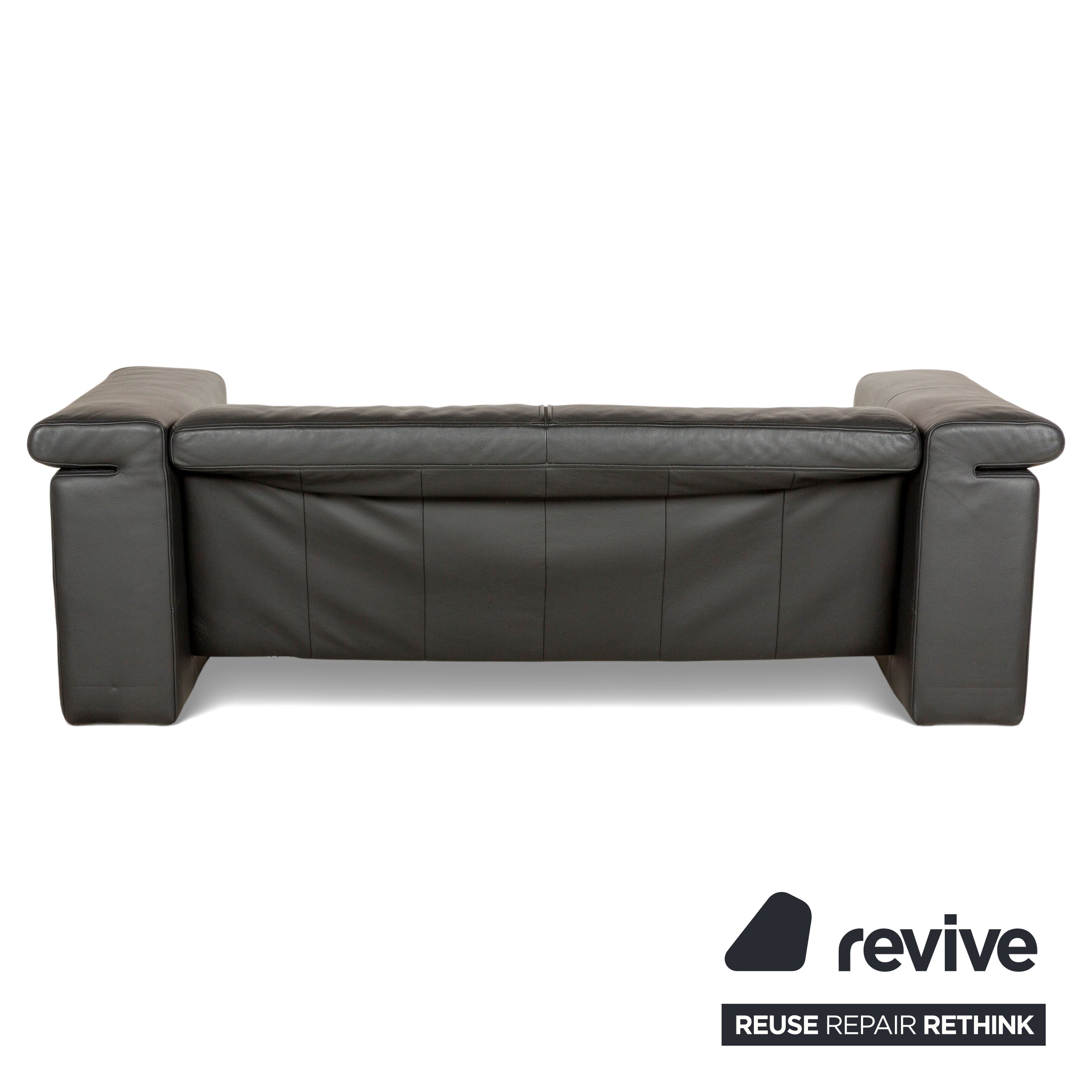 Rolf Benz 6800 Leder Dreisitzer + Zweisitzer Schwarz manuelle Funktion Sofa Couch