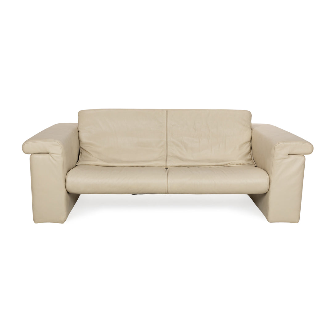 Rolf Benz 6800 Leder Dreisitzer Creme Sofa Couch