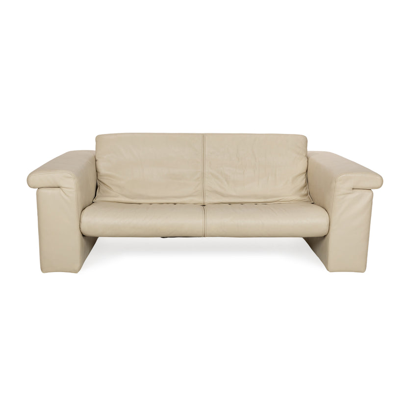 Rolf Benz 6800 Leder Zweisitzer Creme Sofa Couch