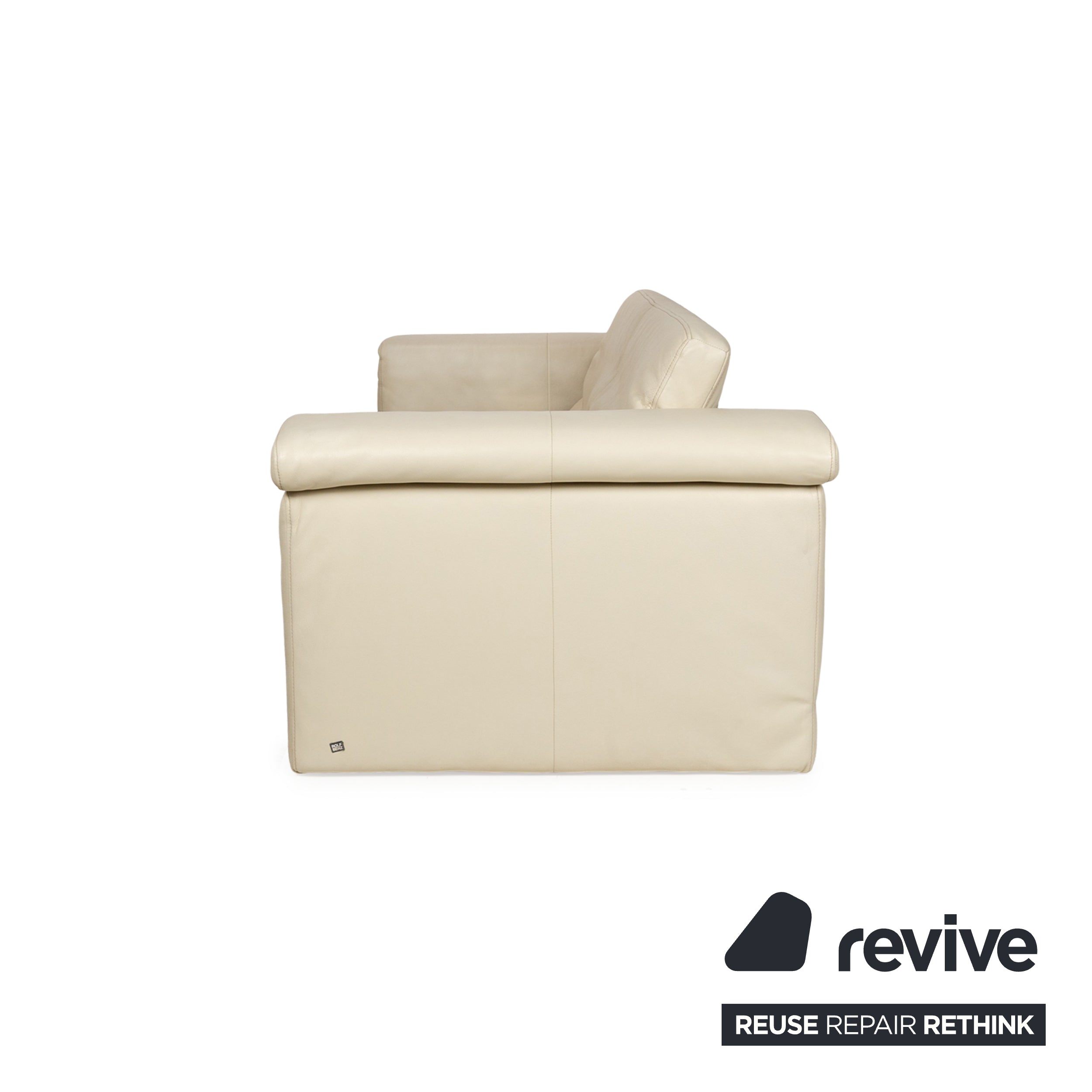 Rolf Benz 6800 Leder Zweisitzer Creme Sofa Couch