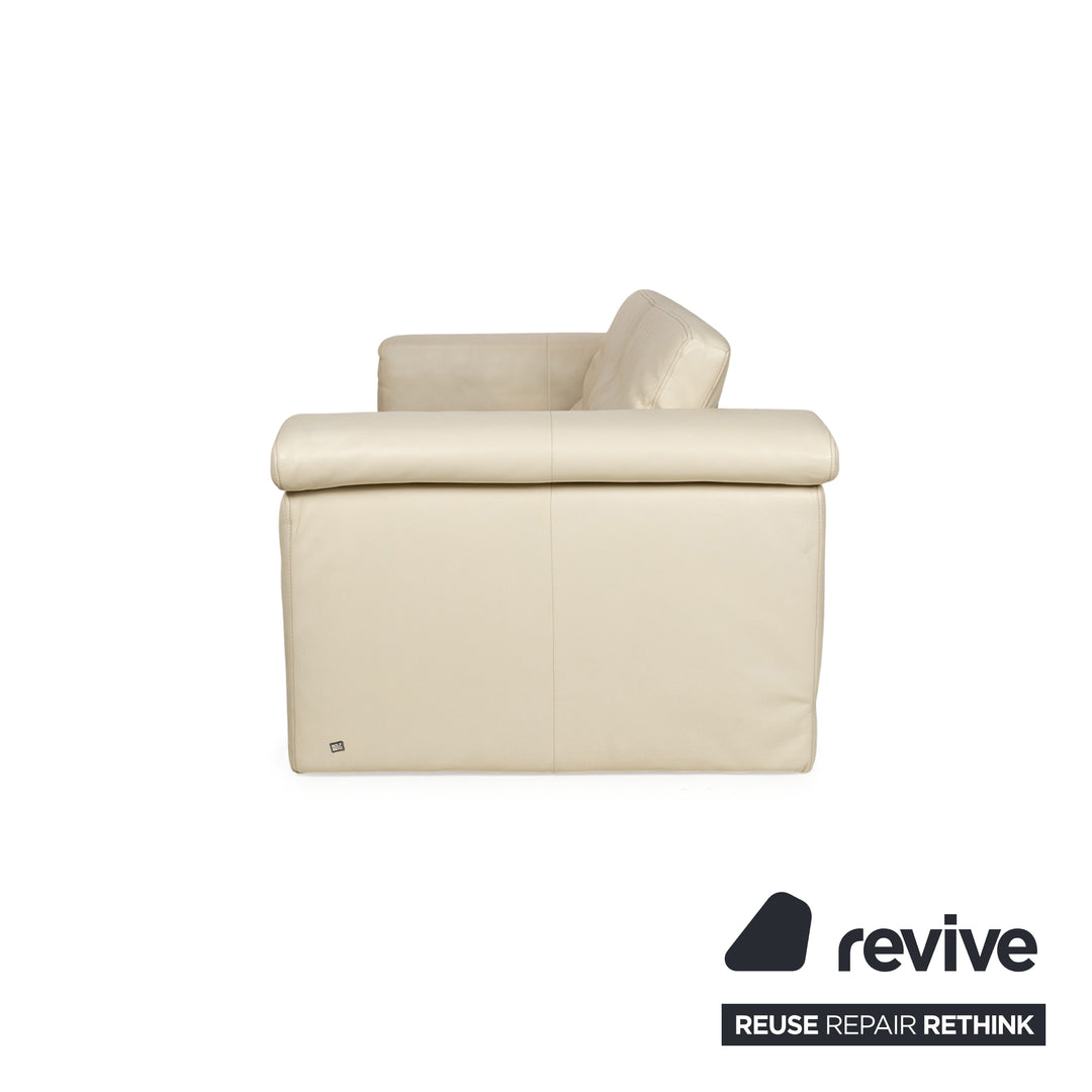 Rolf Benz 6800 Leder Dreisitzer Creme Sofa Couch