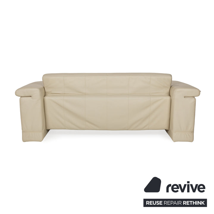 Rolf Benz 6800 Leder Dreisitzer Creme Sofa Couch