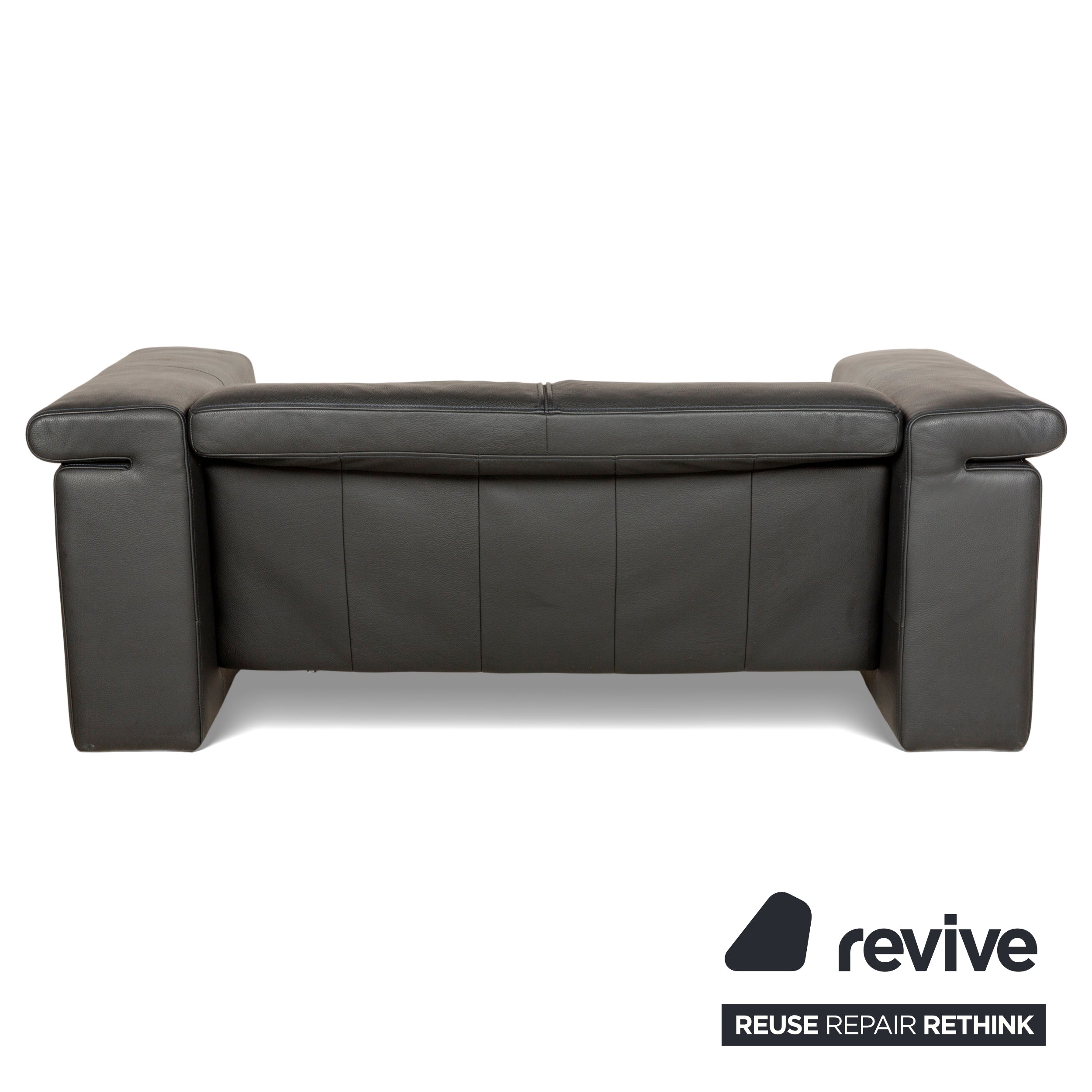Rolf Benz 6800 Leder Zweisitzer Schwarz manuelle Funktion	Sofa Couch