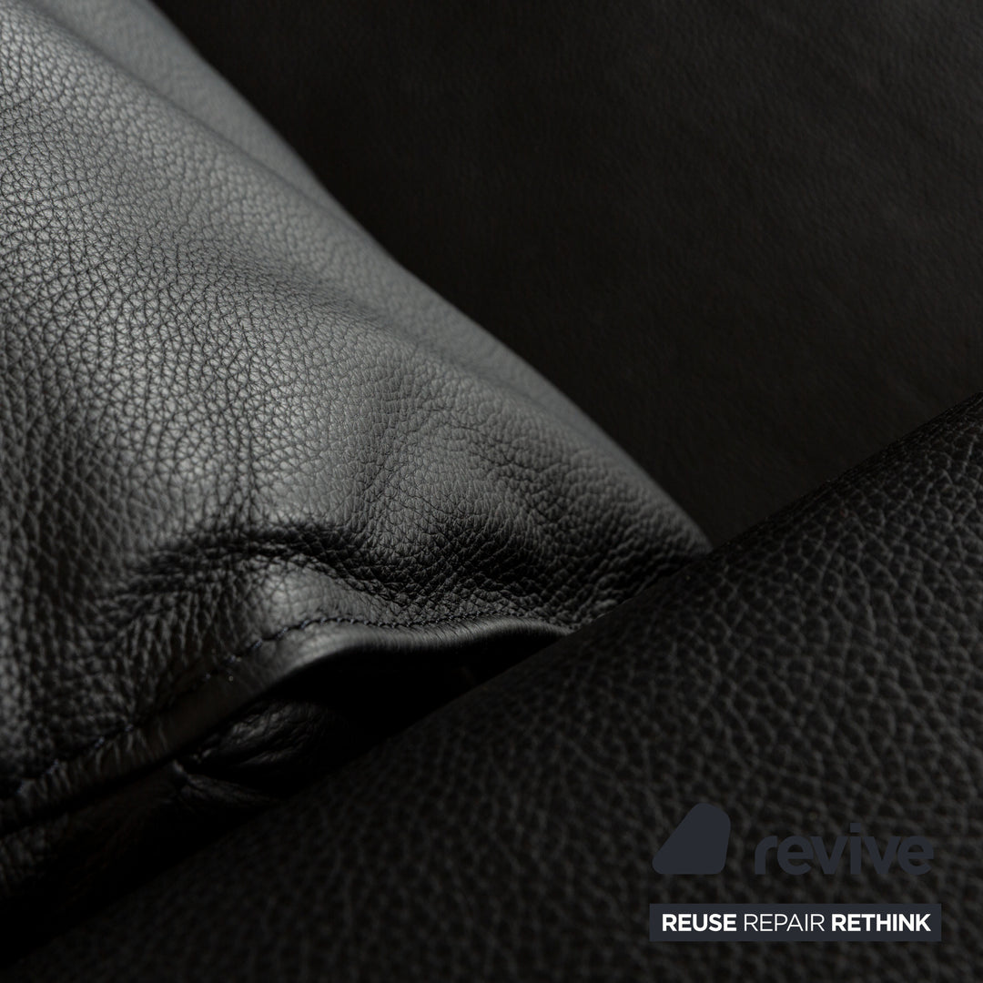 Rolf Benz 6800 Leder Zweisitzer Schwarz manuelle Funktion	Sofa Couch