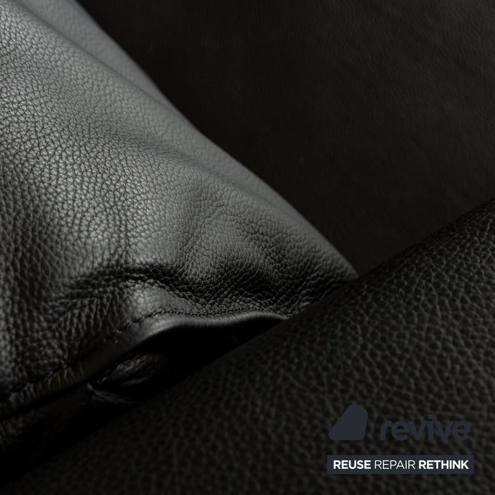 Rolf Benz 6800 Leder Zweisitzer Schwarz manuelle Funktion	Sofa Couch