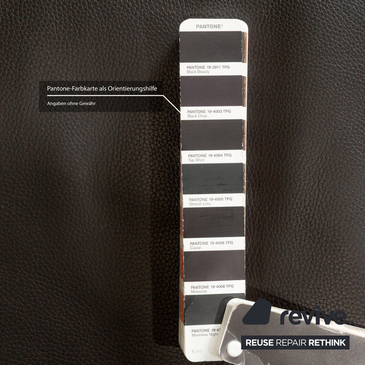 Rolf Benz 6800 Leder Zweisitzer Schwarz manuelle Funktion	Sofa Couch