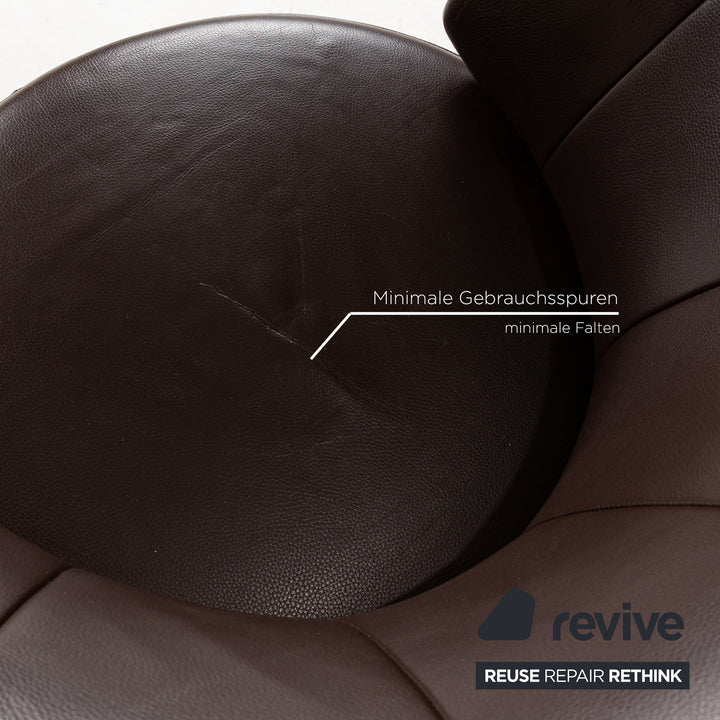 Fauteuil en cuir Rolf Benz 684 marron
