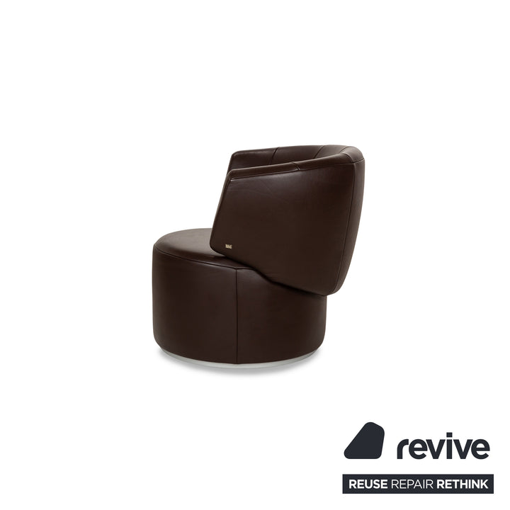 Ensemble de fauteuils en cuir Rolf Benz 684 marron