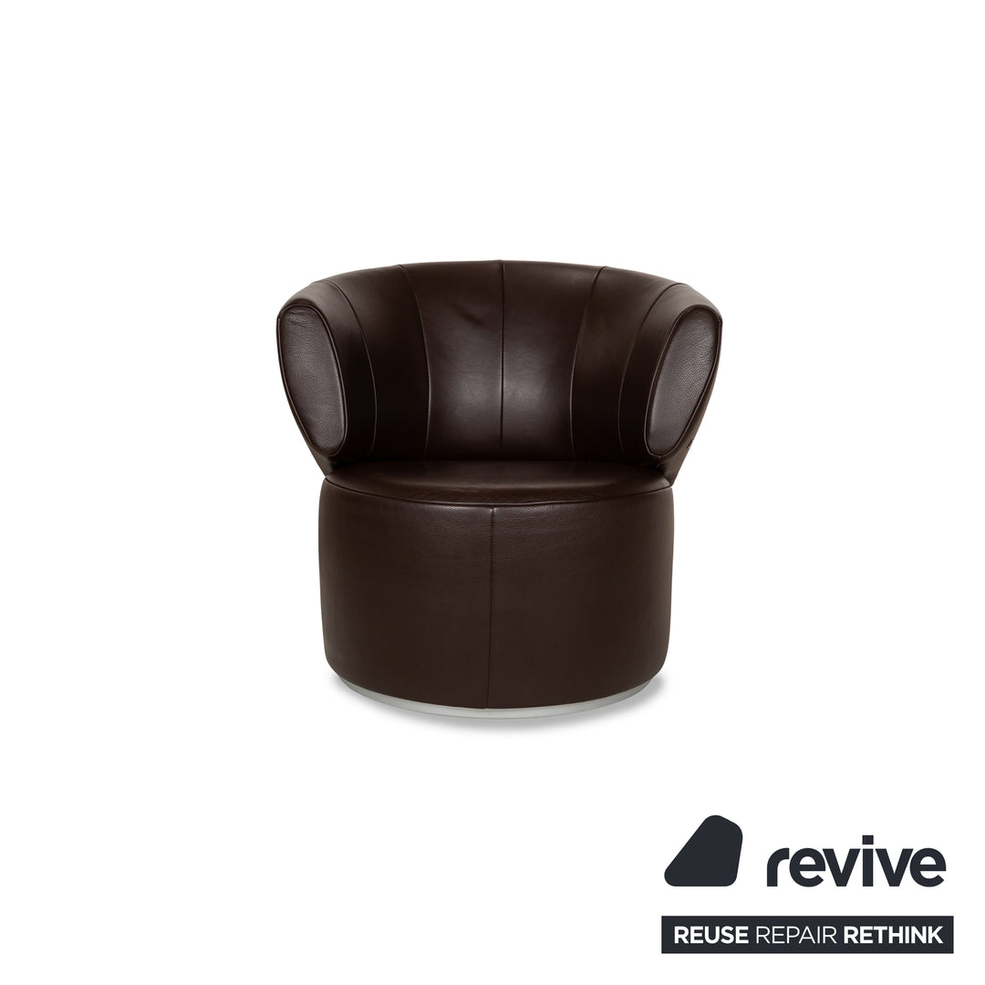 Ensemble de fauteuils en cuir Rolf Benz 684 marron