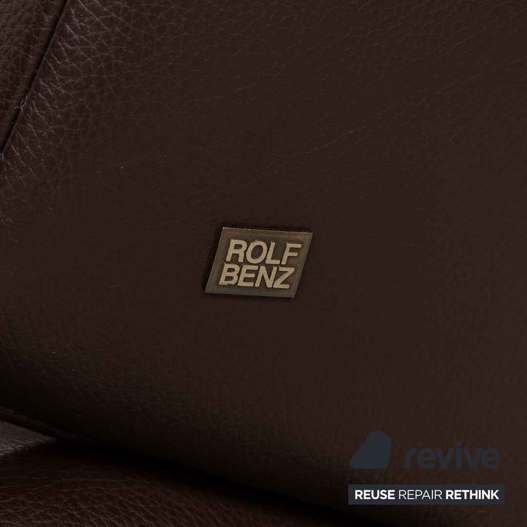 Ensemble de fauteuils en cuir Rolf Benz 684 marron