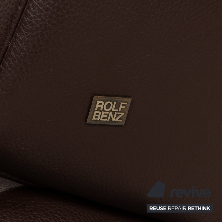 Ensemble de fauteuils en cuir Rolf Benz 684 marron