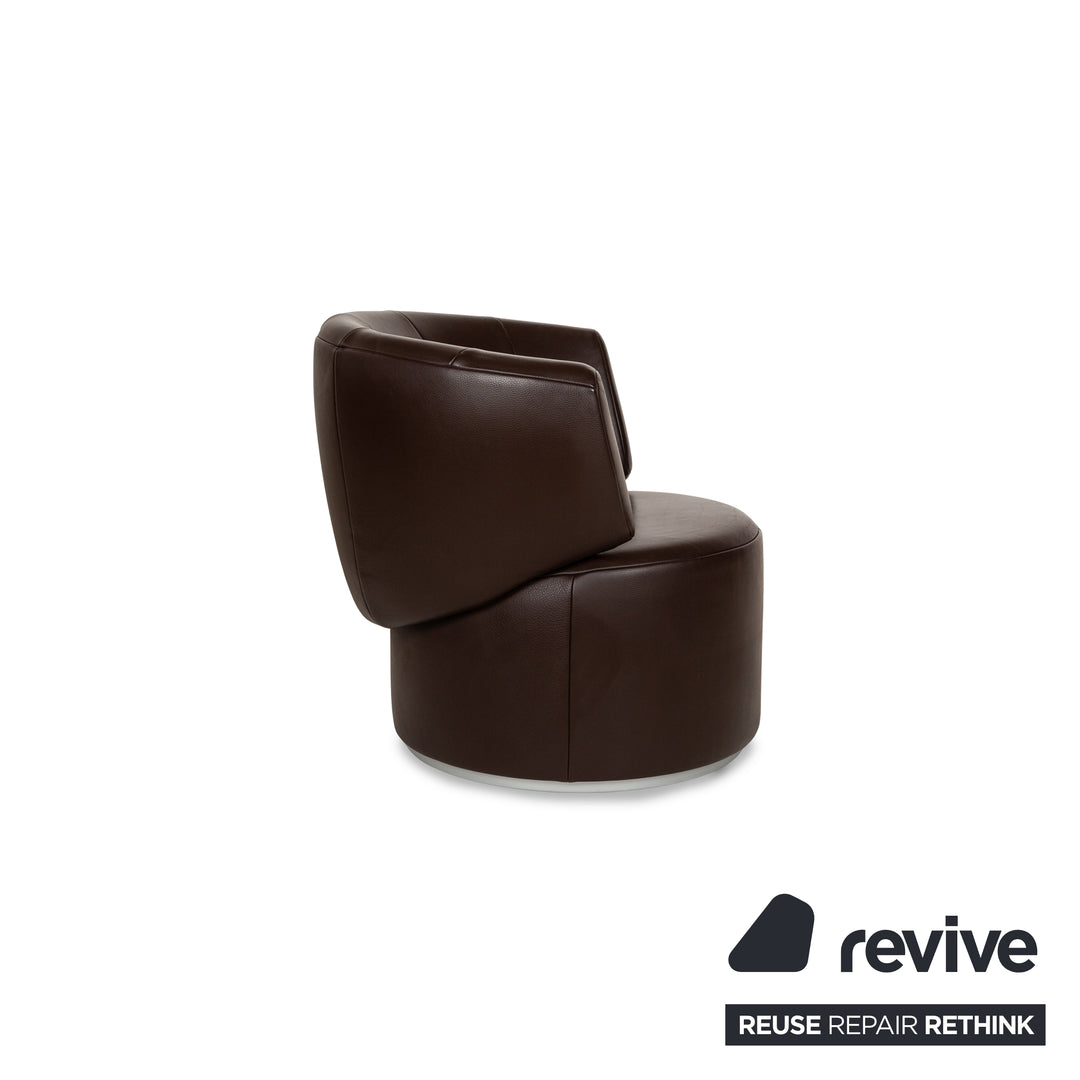 Ensemble de fauteuils en cuir Rolf Benz 684 marron