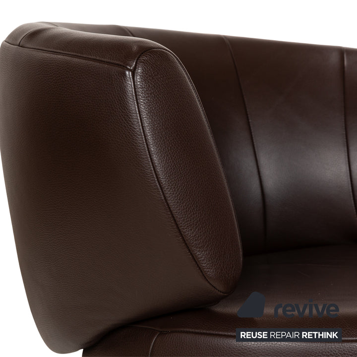 Ensemble de fauteuils en cuir Rolf Benz 684 marron