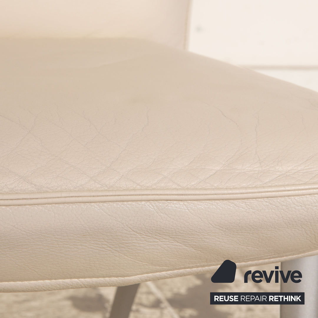 Chaise en cuir Rolf Benz 7000 gris clair gris