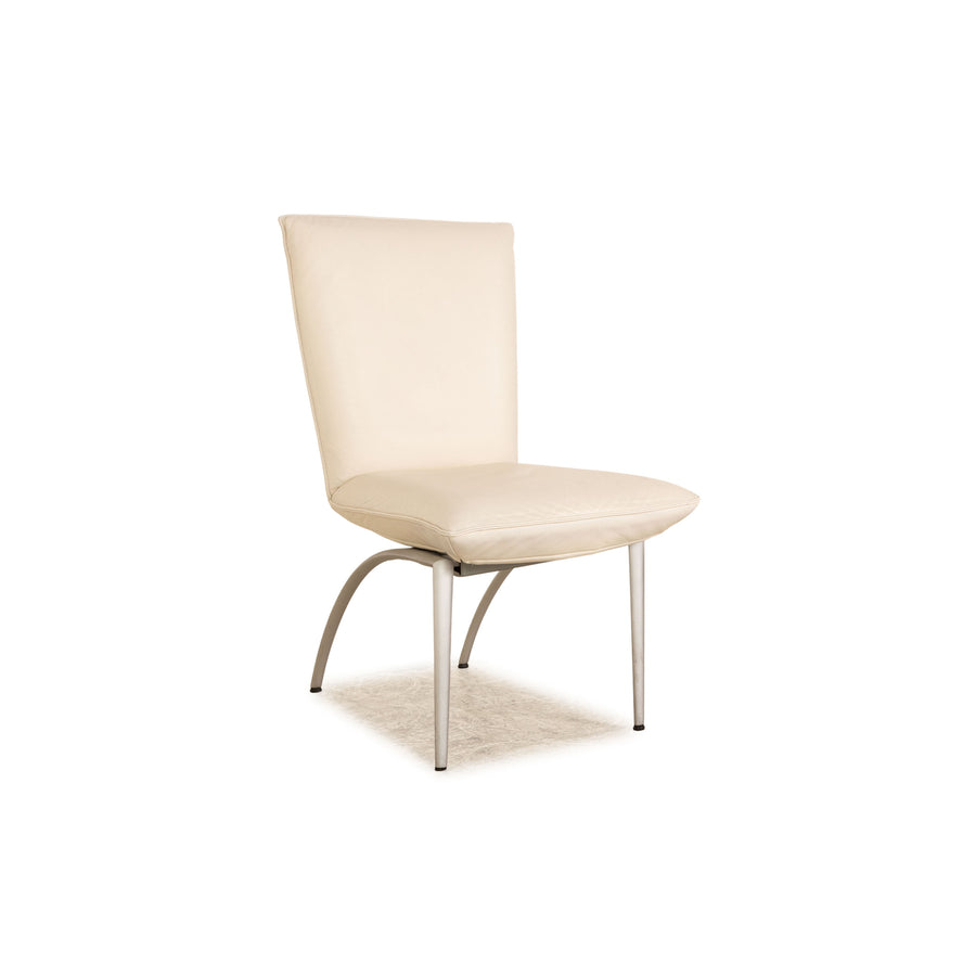 Rolf Benz 7000 Leather Chair Light Gray Gray