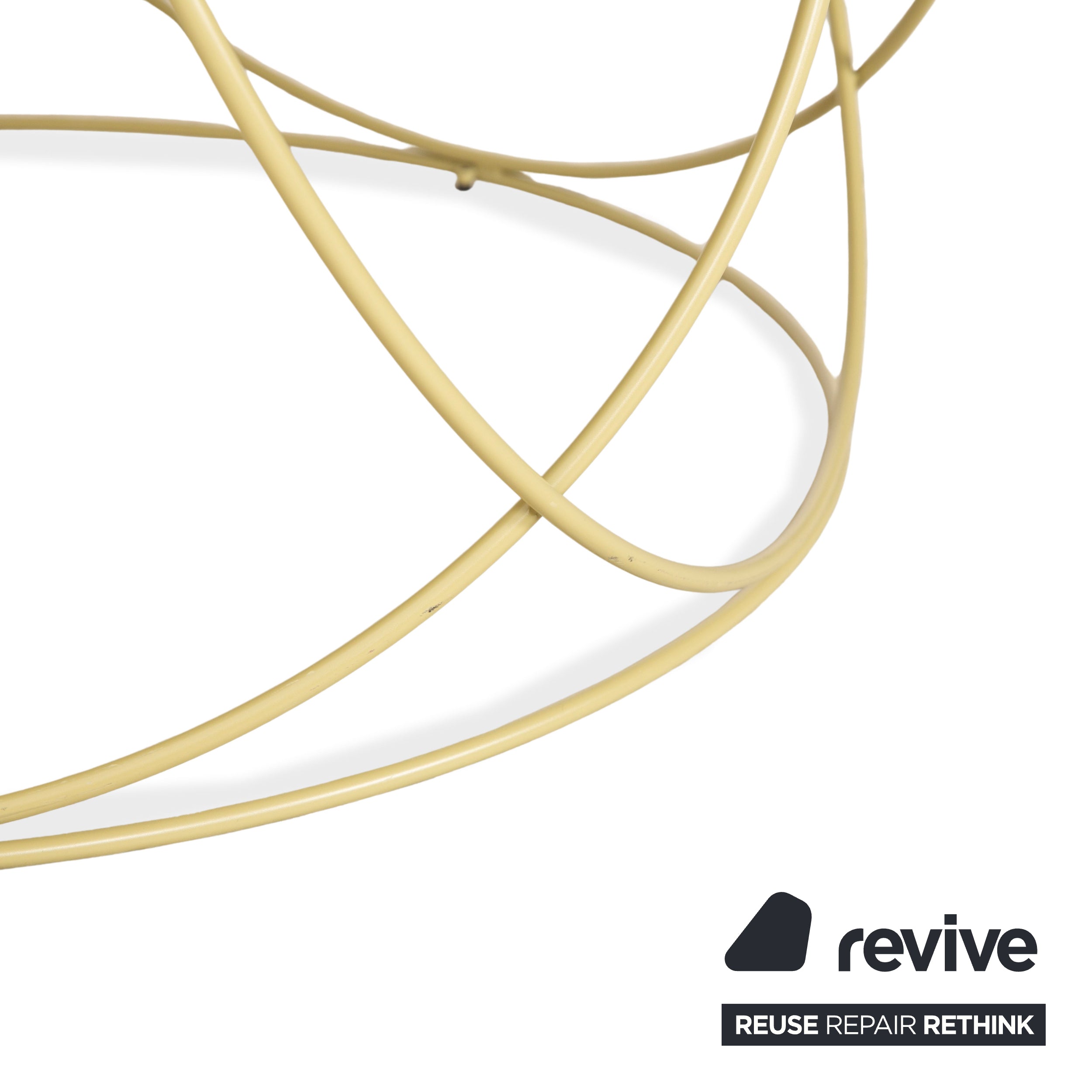 Table basse en verre vert olive Rolf Benz 8770 80 cm