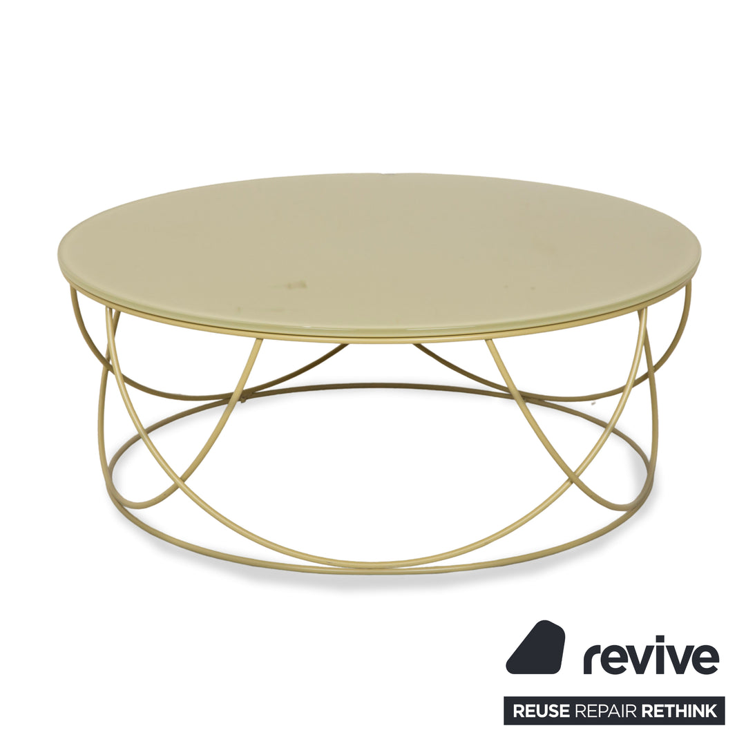 Rolf Benz 8770 Glas Grün Oliv Couchtisch 80 cm