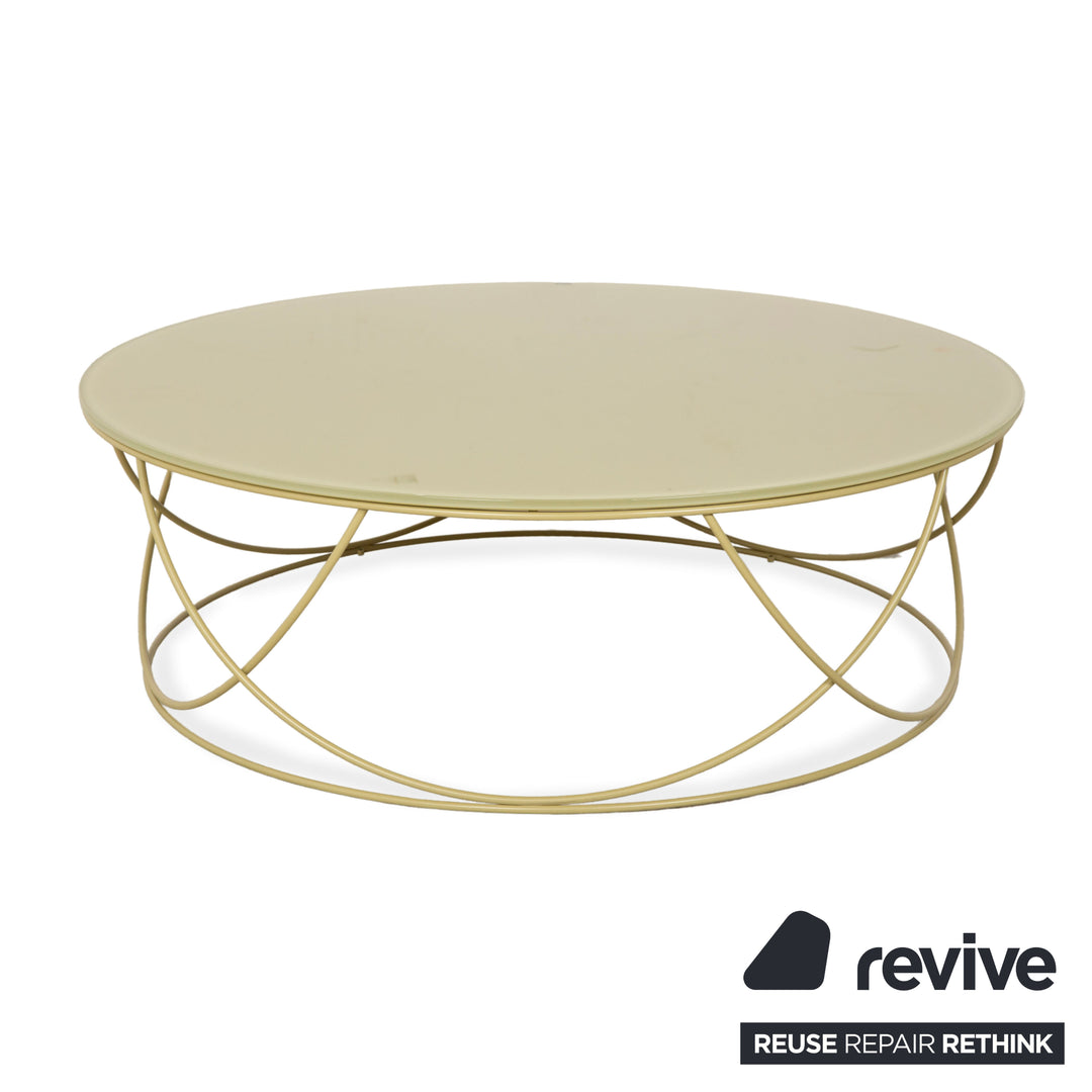 Rolf Benz 8770 Glas Grün Oliv Couchtisch 95 cm