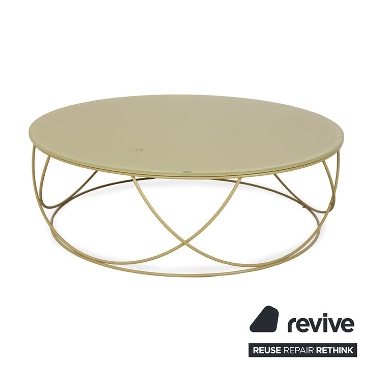 Rolf Benz 8770 Glas Grün Oliv Couchtisch 95 cm