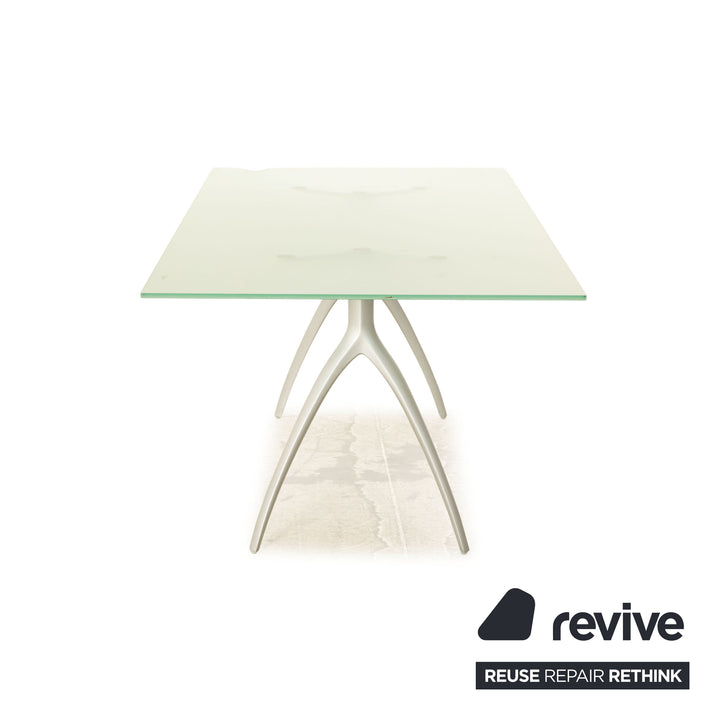 Rolf Benz 8990 glass dining table 200 x 74 x 96 cm silver