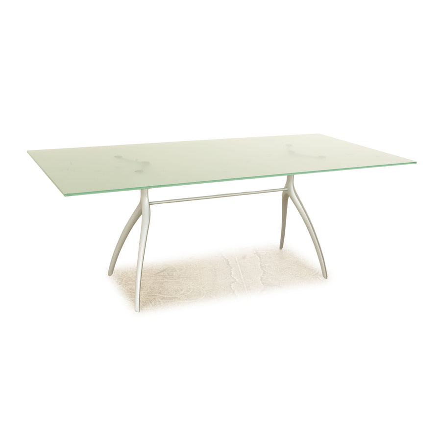 Rolf Benz 8990 glass dining table 200 x 74 x 96 cm silver