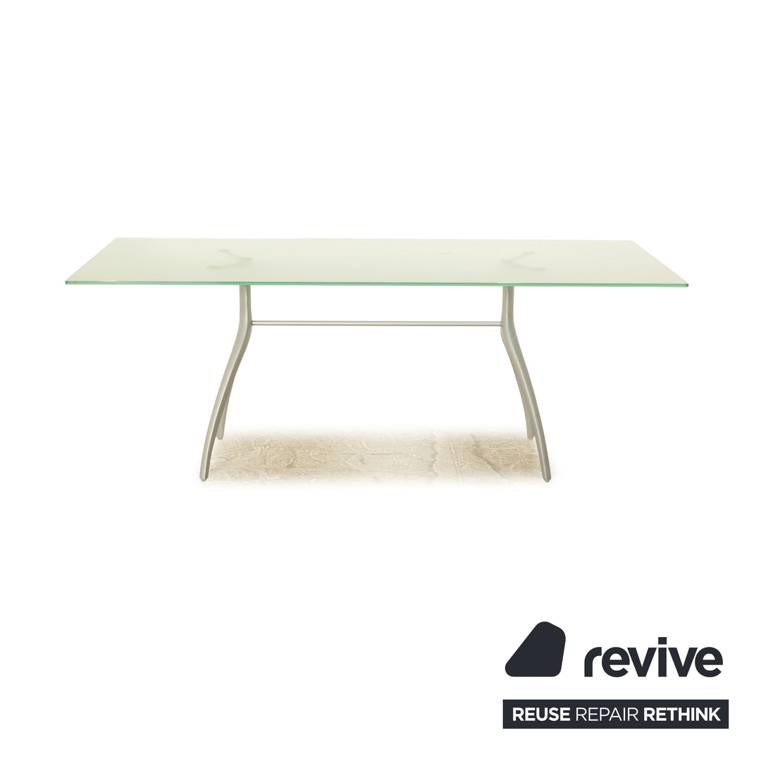 Rolf Benz 8990 glass dining table 200 x 74 x 96 cm silver