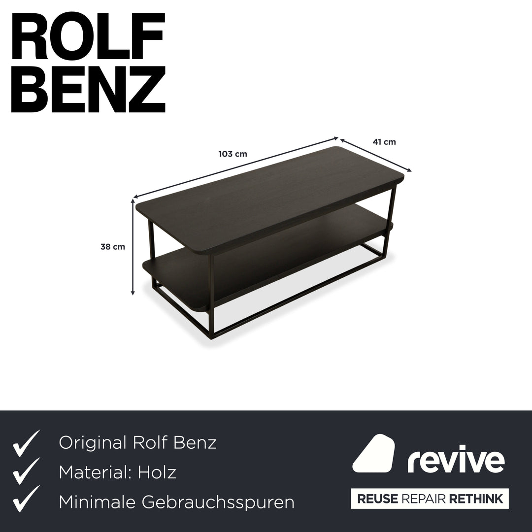 Table basse Rolf Benz 987, table d'appoint en bois, noire