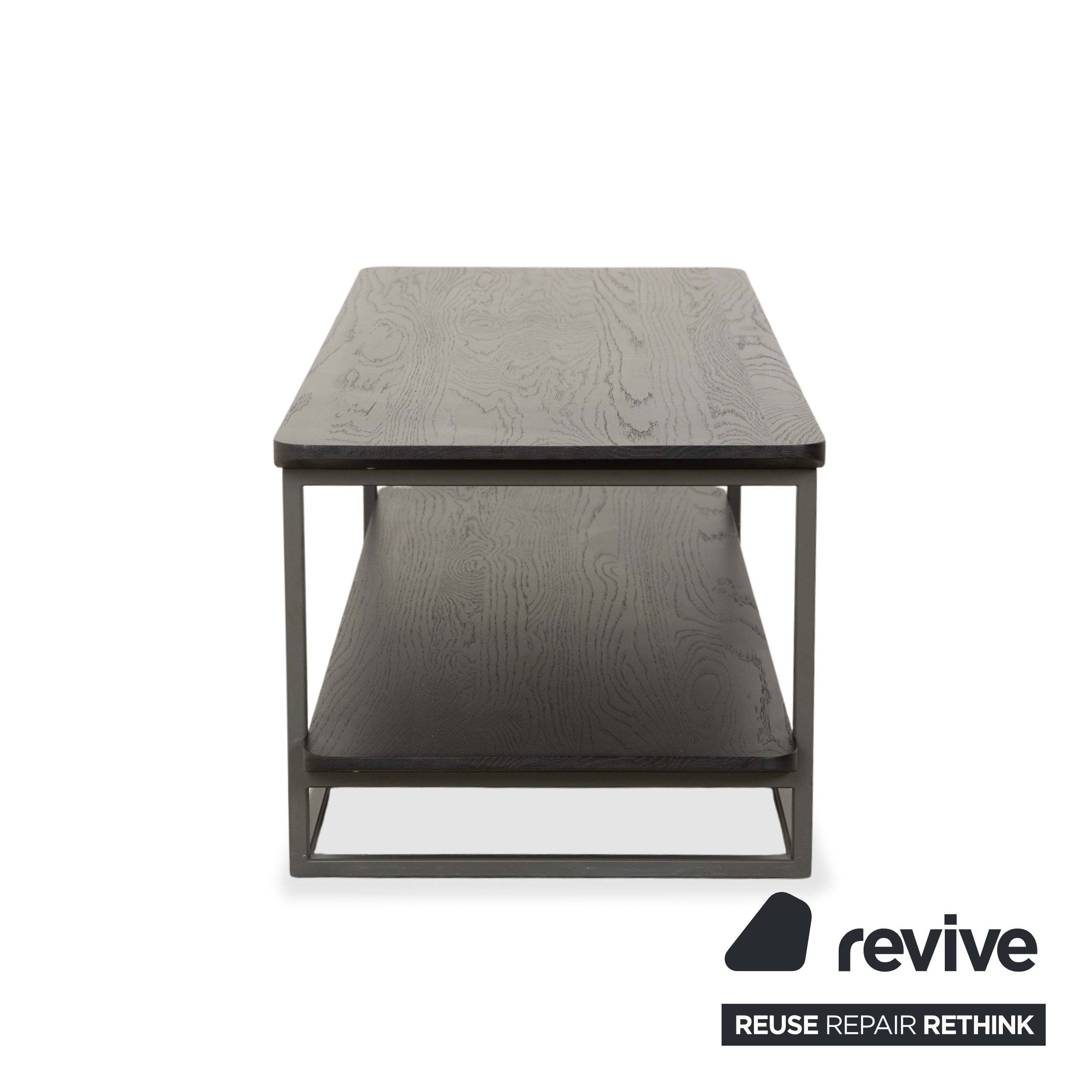 Rolf Benz 987 Couchtisch Holz Metall Beistelltisch Schwarz Dunkelbraun