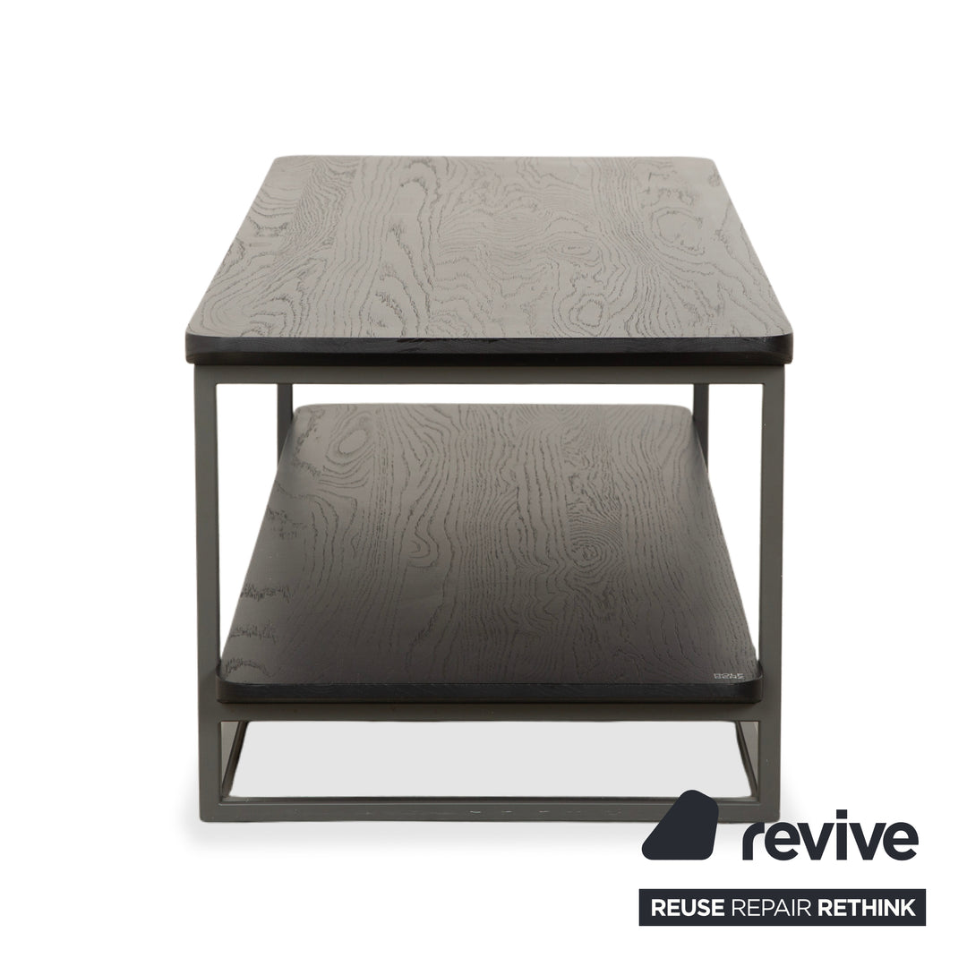 Rolf Benz 987 Coffee Table, Wood and Metal, Side Table, Black and Dark Brown