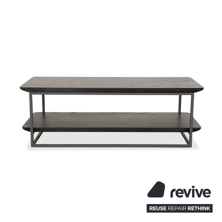 Rolf Benz 987 Coffee Table, Wood and Metal, Side Table, Black and Dark Brown