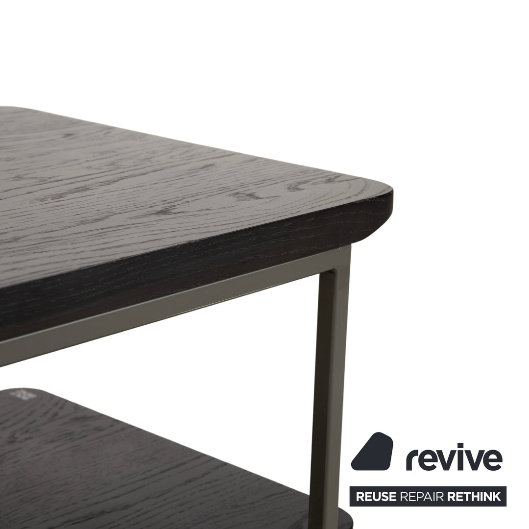 Rolf Benz 987 Coffee Table, Wood and Metal, Side Table, Black and Dark Brown