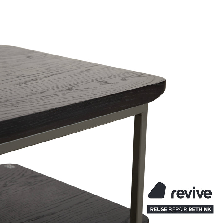 Rolf Benz 987 Coffee Table, Wood and Metal, Side Table, Black and Dark Brown