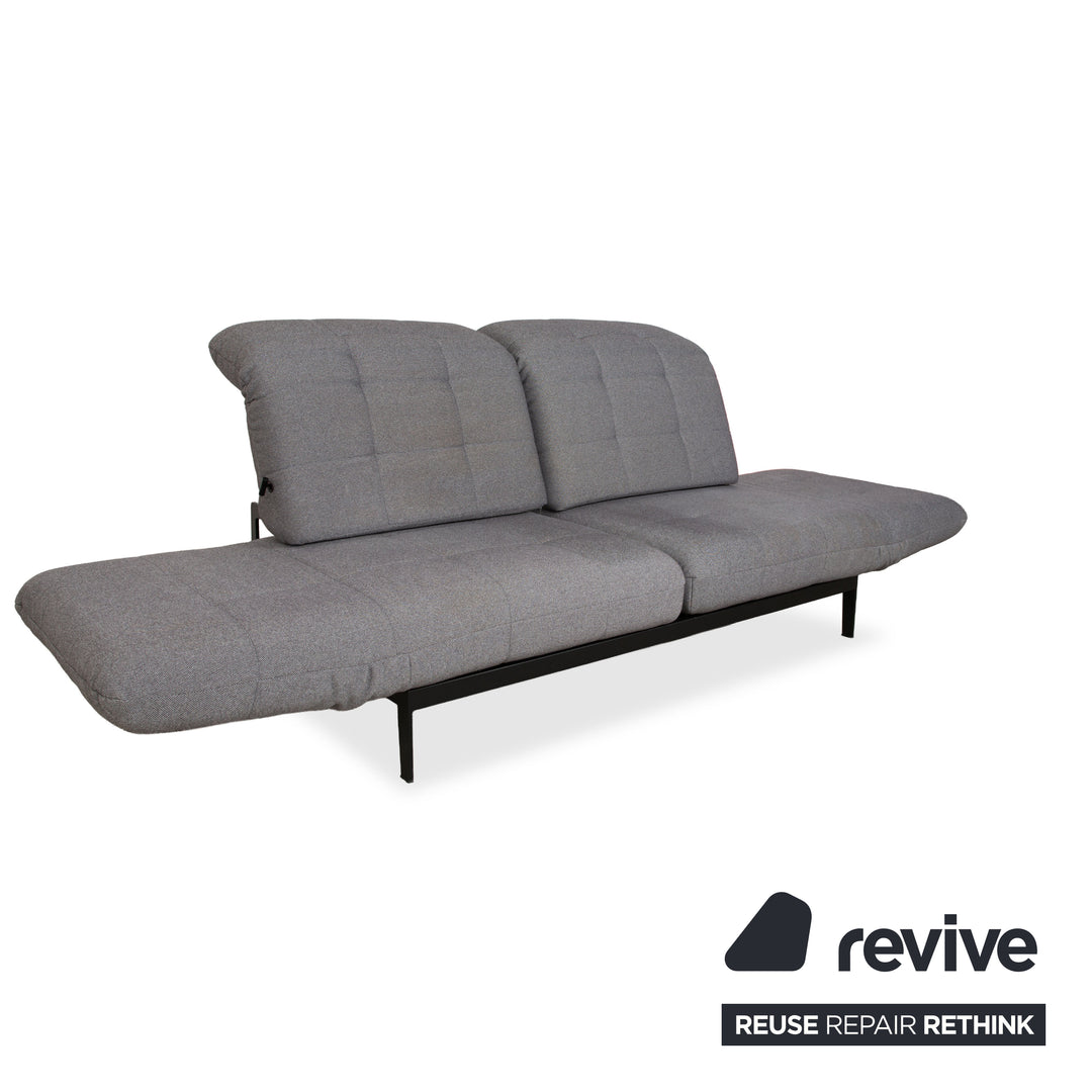 Rolf Benz Agio 342 fabric two-seater grey manual function sofa couch