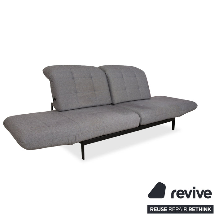Rolf Benz Agio 342 fabric two-seater grey manual function sofa couch