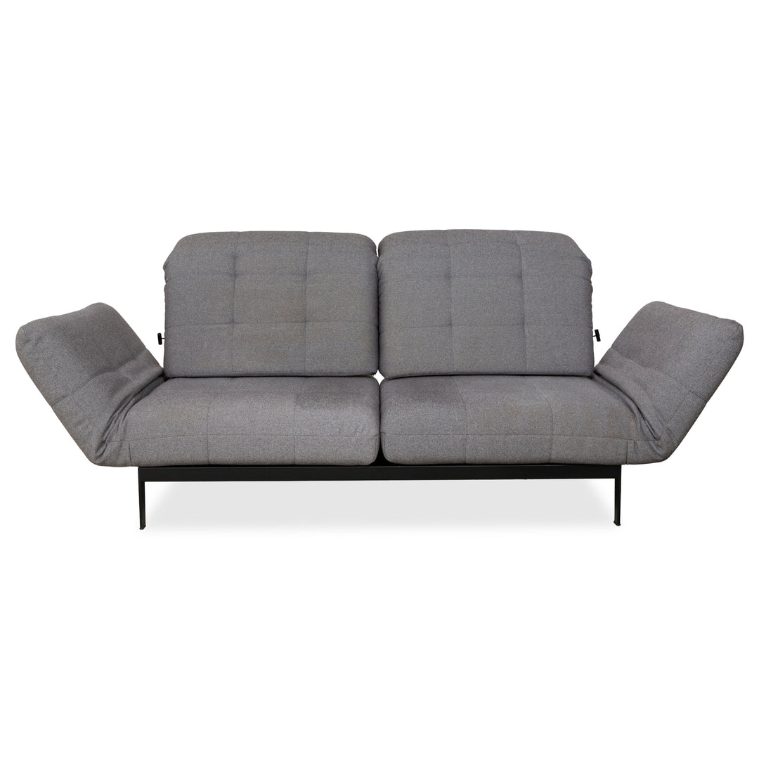 Rolf Benz Agio 342 fabric two-seater grey manual function sofa couch