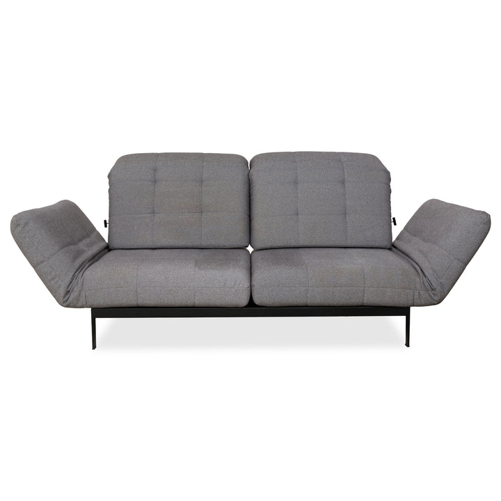 Rolf Benz Agio 342 fabric two-seater grey manual function sofa couch