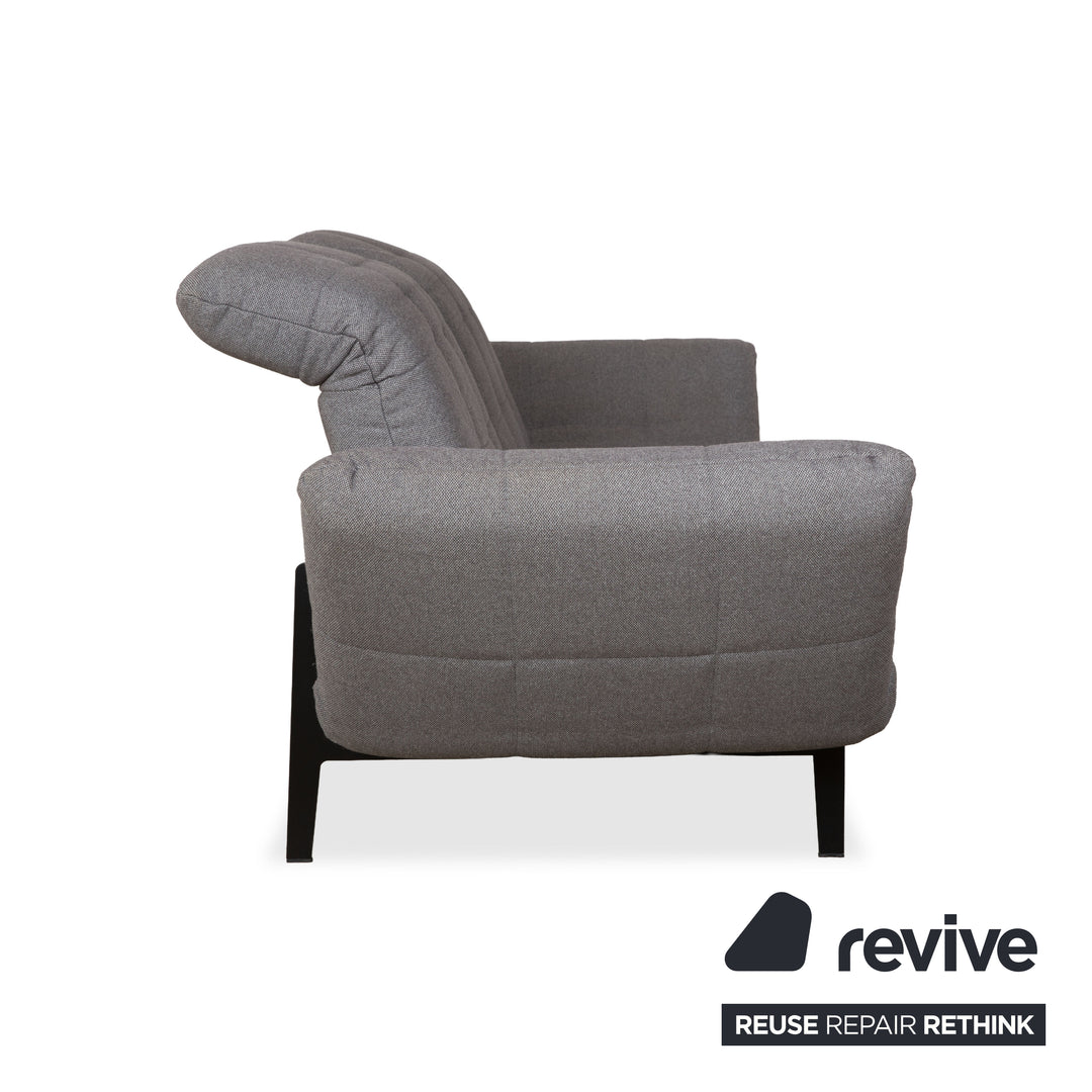 Rolf Benz Agio 342 fabric two-seater grey manual function sofa couch