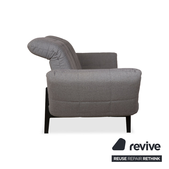 Rolf Benz Agio 342 fabric two-seater grey manual function sofa couch