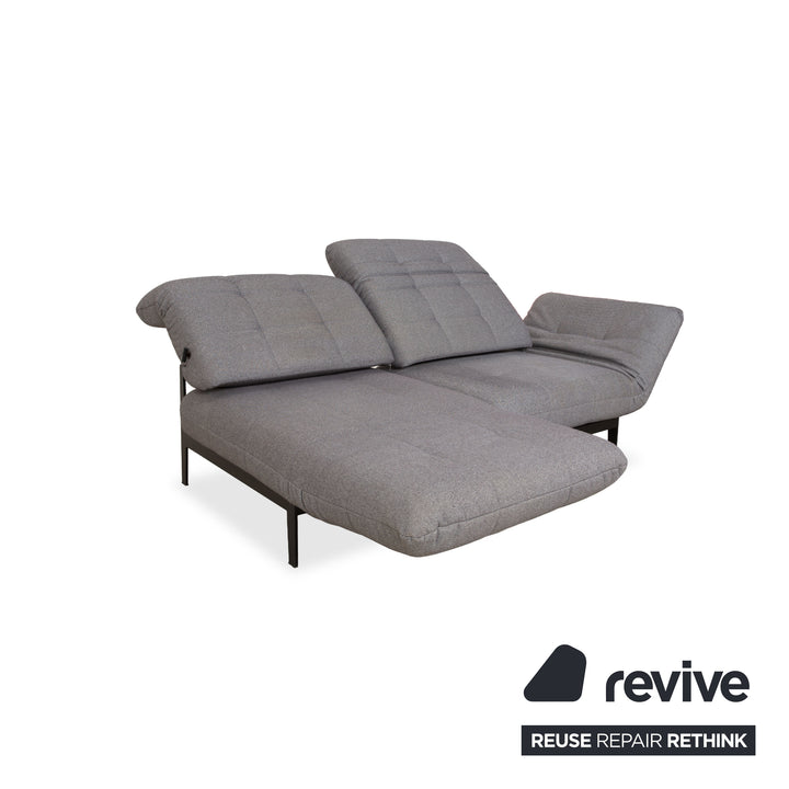 Rolf Benz Agio 342 fabric two-seater grey manual function sofa couch