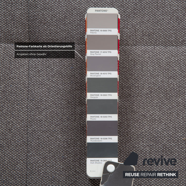 Rolf Benz Agio 342 fabric two-seater grey manual function sofa couch