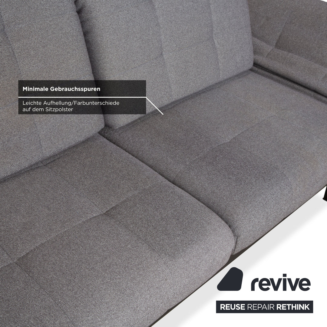 Rolf Benz Agio 342 fabric two-seater grey manual function sofa couch