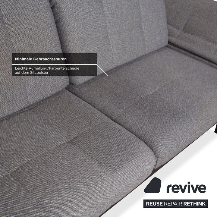 Rolf Benz Agio 342 fabric two-seater grey manual function sofa couch