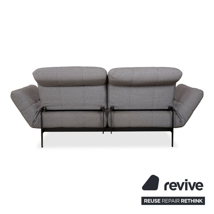 Rolf Benz Agio 342 fabric two-seater grey manual function sofa couch
