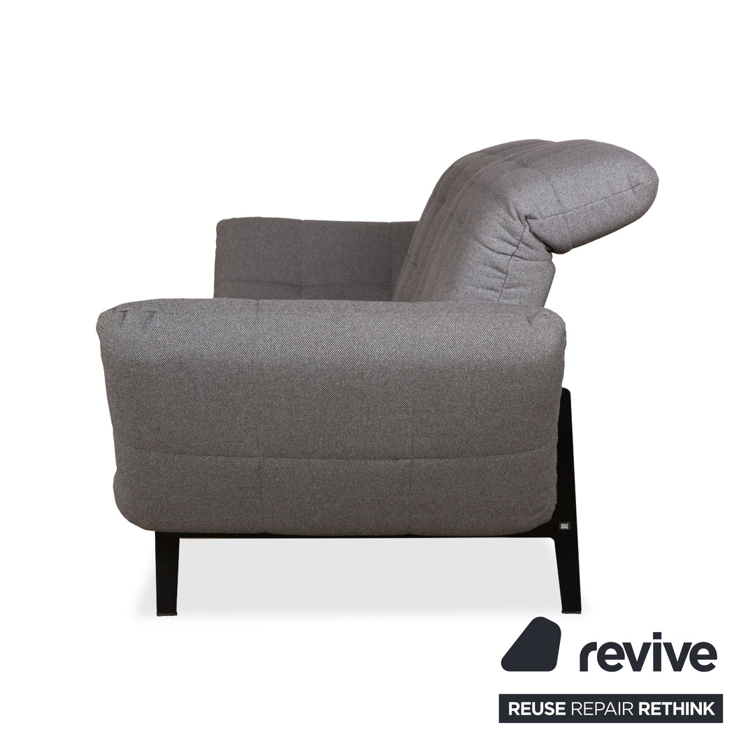 Rolf Benz Agio 342 fabric two-seater grey manual function sofa couch
