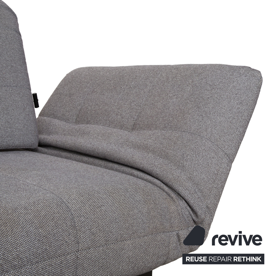 Rolf Benz Agio 342 fabric two-seater grey manual function sofa couch