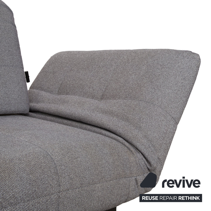 Rolf Benz Agio 342 fabric two-seater grey manual function sofa couch