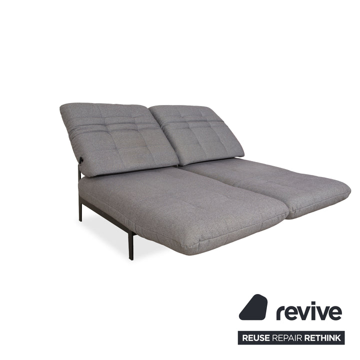 Rolf Benz Agio 342 fabric two-seater grey manual function sofa couch